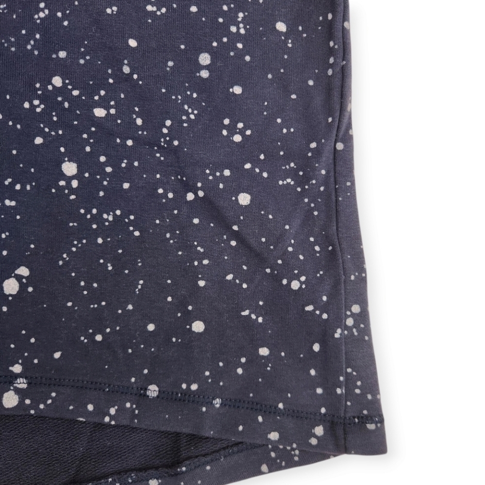 NWT Girls Crop Mid Tops Oversized Hoodie Blue Speckled Size L Coupe Collection - Picture 5 of 9
